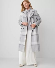 Plaid Peacoat at Ann Taylor