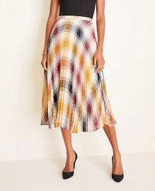 Plaid Pleated Skirt by Ann Taylor at Ann Taylor