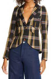 Plaid Puff Sleeve Blazer at Nordstrom