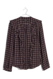 Plaid Ruffle Front Blouse at Nordstrom Rack