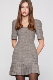 Plaid Ruffle Mini Dress at BCBGeneration