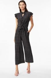 Plaid Silk Jumpsuit at Rebecca Taylor