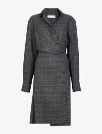 Plaid Suiting Wrap Dress Proenza Schouler at Proenza Schouler