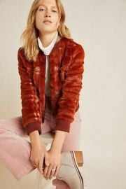 Plaid Teddy Bomber Jacket by Anthropologie at Anthropologie