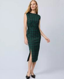 Plaid Twist Sheath Dress at Ann Taylor