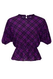 Plaid Victoria Top by Rahi at Rent The Runway