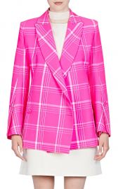 Plaid Virgin Wool-Blend Double-Breasted Blazer at Barneys