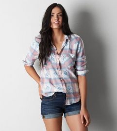 Plaid Western Shirt at American Eagle