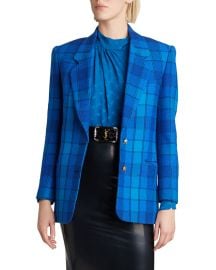 Plaid Wool Blazer by Saint Laurent at Neiman Marcus