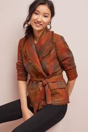 Plaid Wrap Blazer at Anthropologie