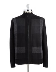 Plaid Zip Sweater by Calvin Klein at Lord & Taylor