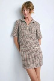 Plaid Zipper Mini Dress by Rosetta Getty x RTR Rent the Runway at Rent the Runway