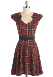 Plaid and Subtract Dress in Tartan at ModCloth