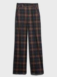 Plaid high waisted pants at Banana Republic