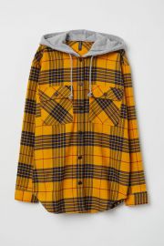 Plaid hooded shirt at H&M