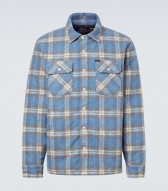 Plaid wool-blend flannel shirt at Mytheresa