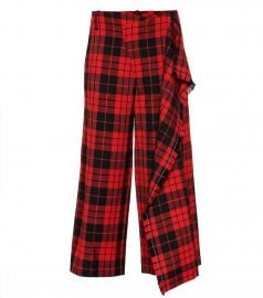 Plaid wool pants at Mytheresa