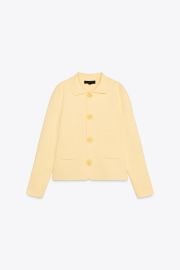 Plain Knit Jacket With Beaded Buttons at Zara