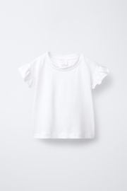 Plain Ruffle T Shirt at Zara