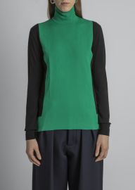 Plan C High-Neck Colorblock Knit Top - at Bergdorf Goodman