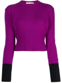 Plan C two-toned Cropped Jumper - at Farfetch