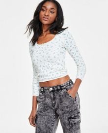 Planet Heart Juniors Ditsy Seamless Long Sleeve - Macys at Macys