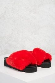 Platform Furry Sandals by Forever 21 at Forever 21