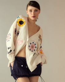 Playful Patchwork Cardigan Cynthia Rowley at Cynthia Rowley