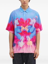 Pleasures Printed short-sleeve Shirt Pink at Farfetch