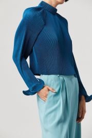 Pleated Cropped Top by Tibi at Tibi