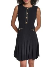 Pleated Drop Waist Dress at Bloomingdales
