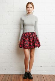 Pleated Floral Skirt  Forever 21 - 2000180085 at Forever 21