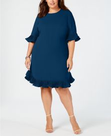 Pleated Flounce Dress at Macys