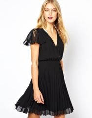 Pleated Frill Skater Dress at Asos