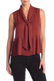 Pleated Front Tie Tank Top at Nordstrom Rack