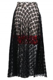 Pleated Lace Midi Skirt by Christopher Kane at The Outnet