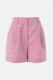 Pleated Linen Shorts at Rent the Runway