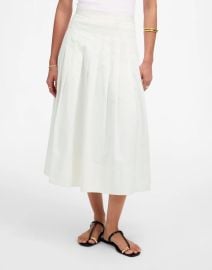 Pleated Midi Skirt in Cotton Poplin at Madewell