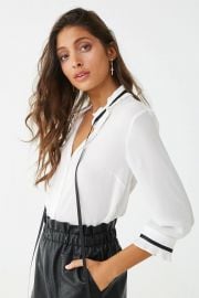 Pleated Neck-Tie Top at Forever 21