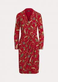 Pleated Paisley Jersey Dress by Ralph Lauren at Ralph Lauren