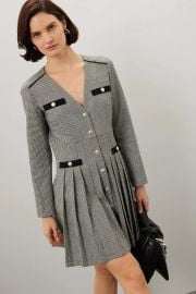 Pleated Plaid Dress by Maje Rent the Runway at Rent the Runway