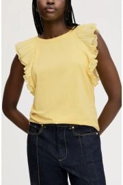 Pleated Ruffle Sleeve Top at Nordstrom