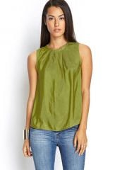 Pleated Satin Top at Forever 21