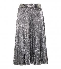 Pleated Sequin Midi Skirt by Dolce & Gabbana at Mytheresa