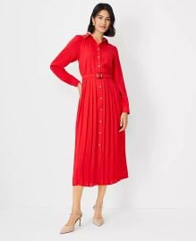 Pleated Shirtdress at Ann Taylor