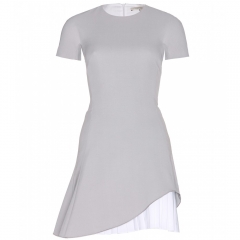 Pleated Silk and Wool Blend Dress by Victoria Beckham at Mytheresa