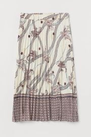 Pleated Skirt - Creampaisley-patterned - Ladies  HampM US at H&M