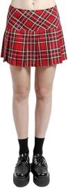 Pleated Skirt [Red Plaid] (S) at Amazon