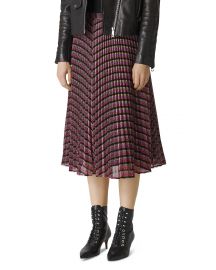 Pleated Sparkle-Stripe Skirt at Bloomingdales