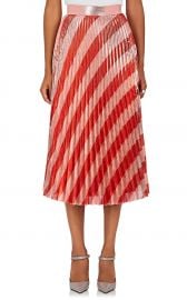 Pleated Striped Lame Midi-Skirt  Off-White co Virgil Abloh at Barneys